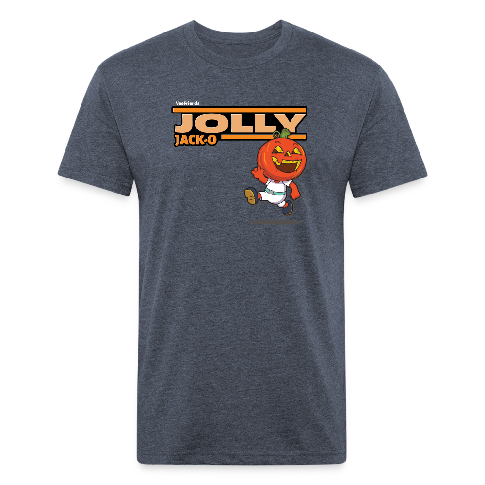 Jolly Jack-O Character Comfort Adult Tee - heather navy
