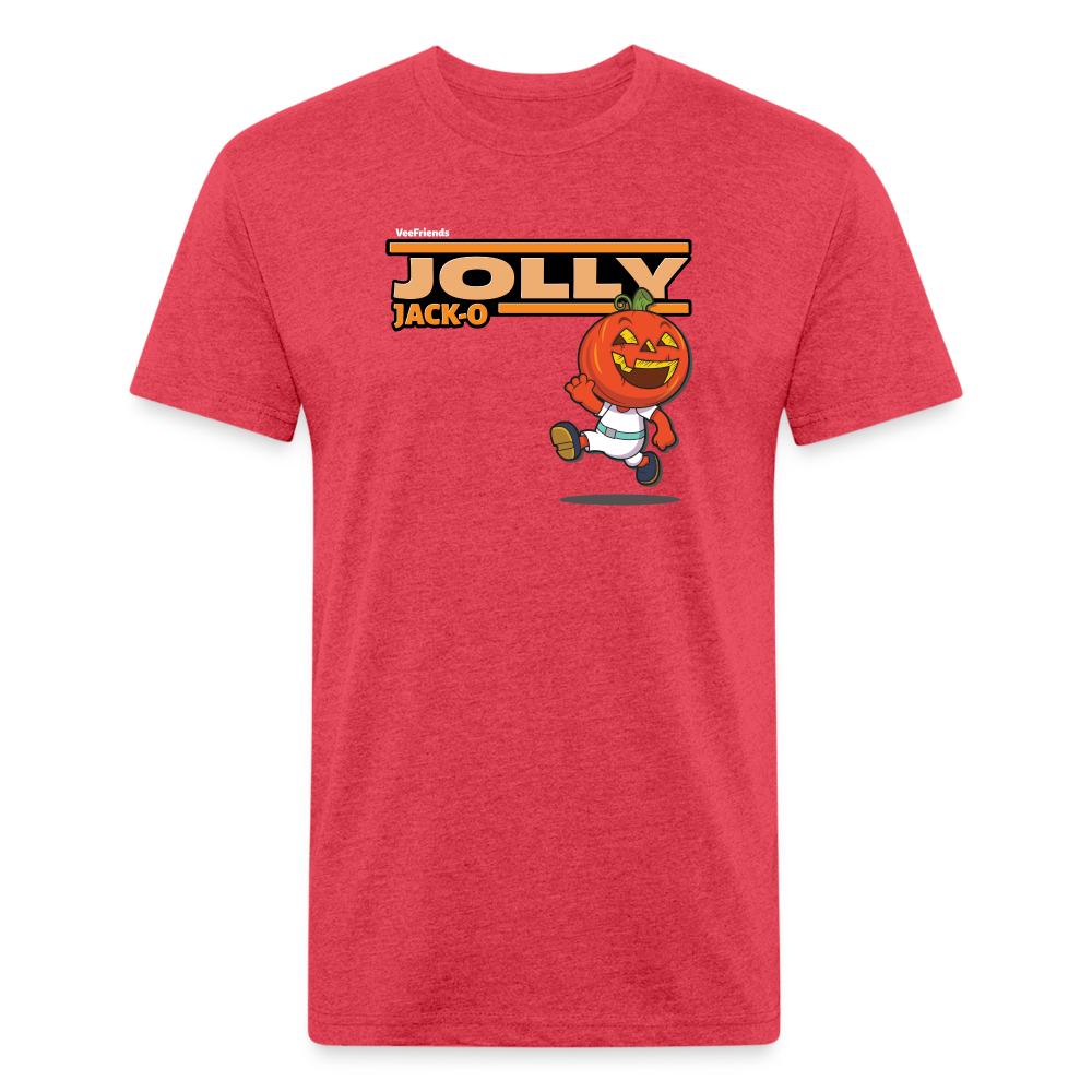 Jolly Jack-O Character Comfort Adult Tee - heather red