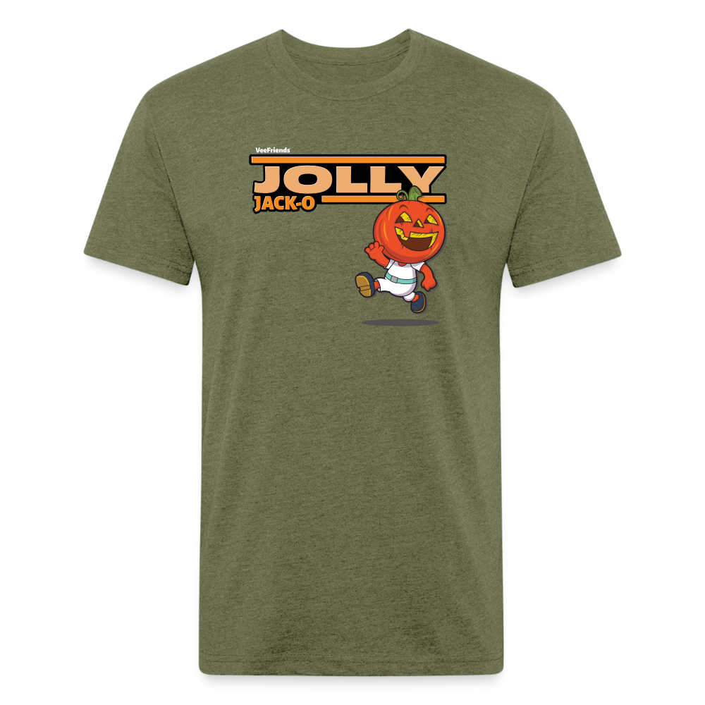 Jolly Jack-O Character Comfort Adult Tee - heather military green