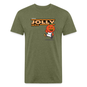 Jolly Jack-O Character Comfort Adult Tee - heather military green