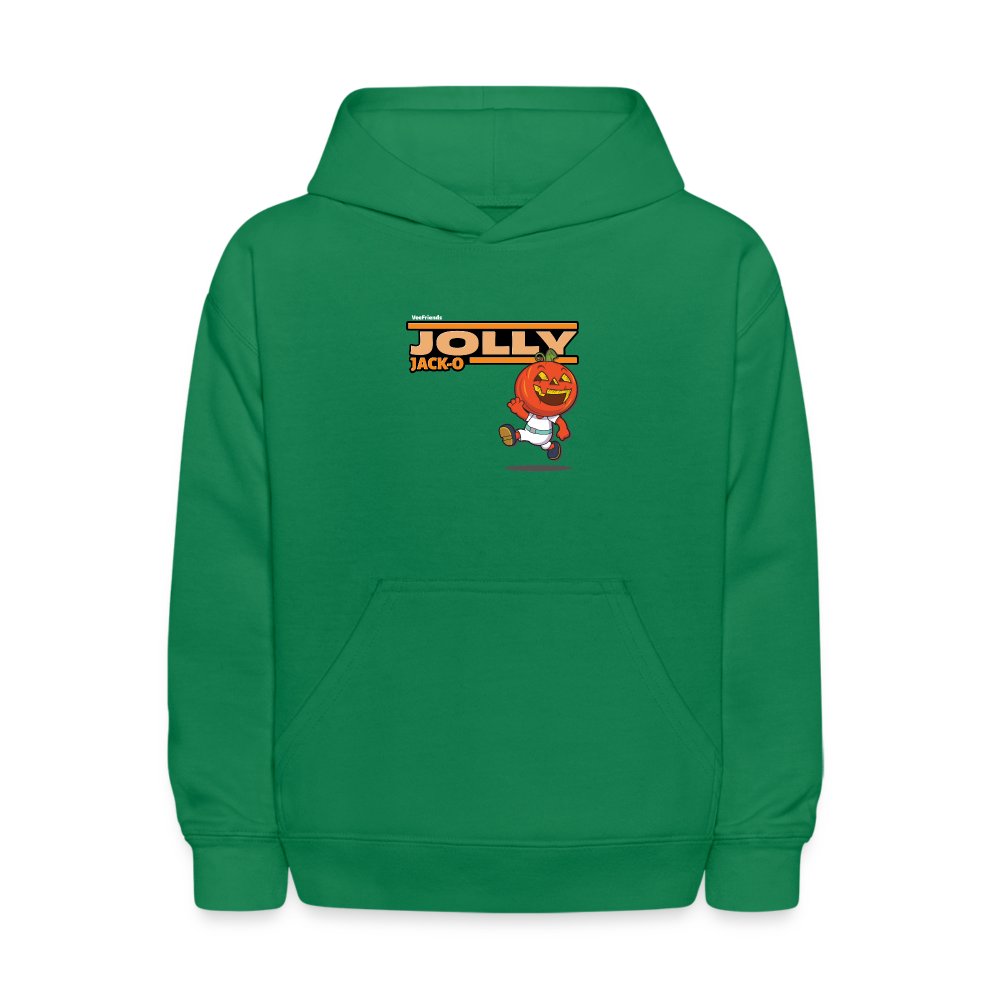 Jolly Jack-O Character Comfort Kids Hoodie - kelly green