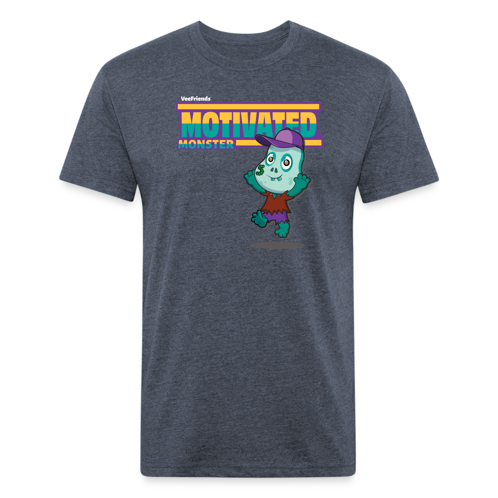 Motivated Monster Character Comfort Adult Tee - heather navy