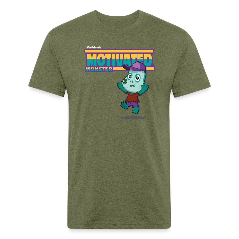 Motivated Monster Character Comfort Adult Tee - heather military green