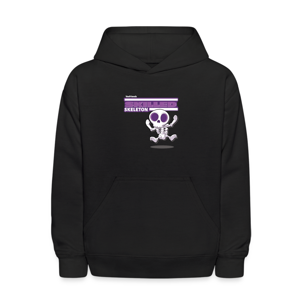 Skilled Skeleton Character Comfort Kids Hoodie - black