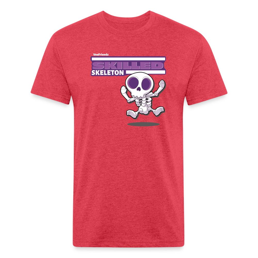 Skilled Skeleton Character Comfort Adult Tee - heather red