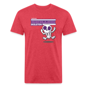 Skilled Skeleton Character Comfort Adult Tee - heather red
