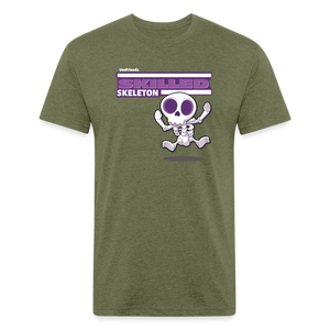 Skilled Skeleton Character Comfort Adult Tee - heather military green