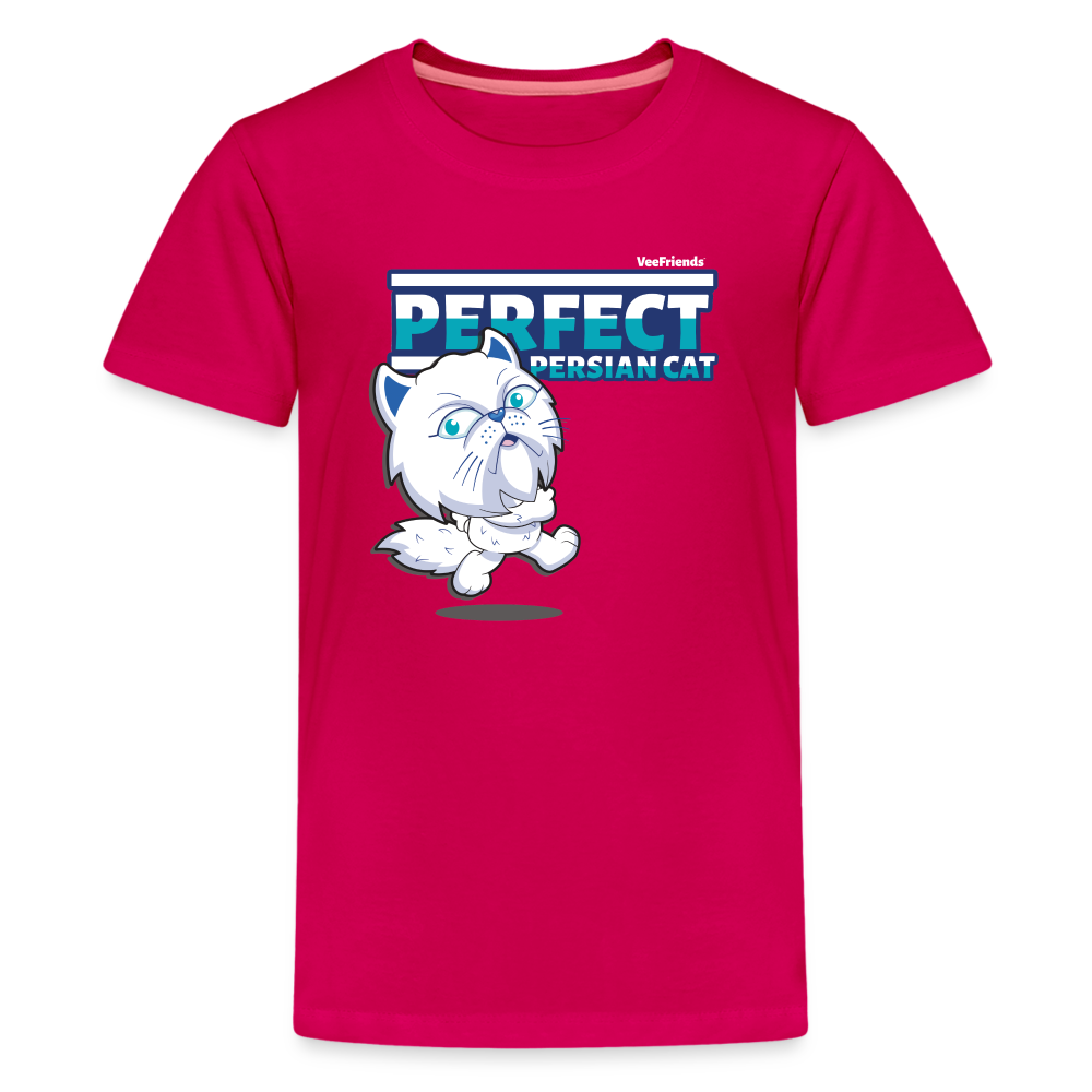 Perfect Persian Cat Character Comfort Kids Tee - dark pink