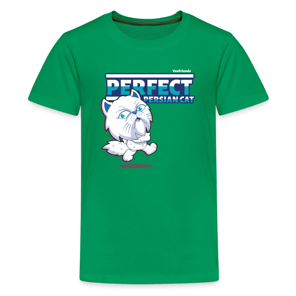 Perfect Persian Cat Character Comfort Kids Tee - kelly green