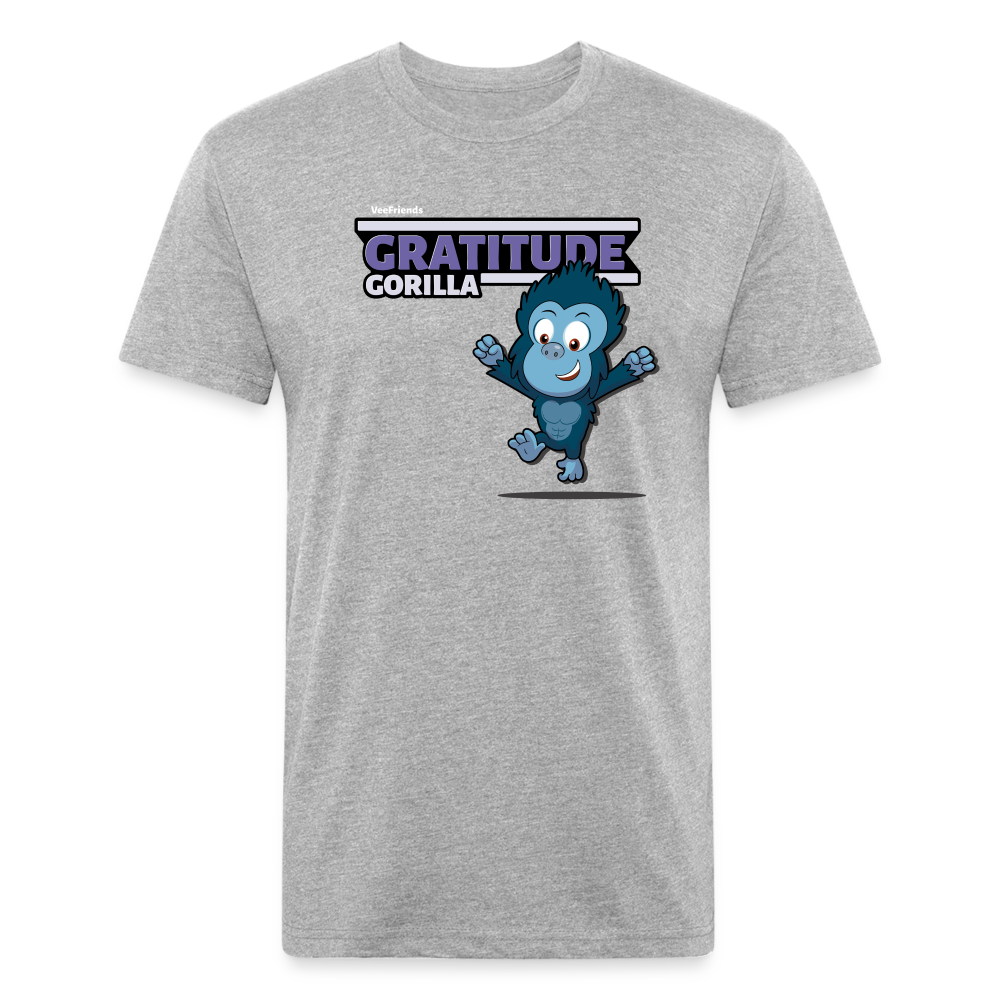 Gratitude Gorilla Character Comfort Adult Tee - heather gray