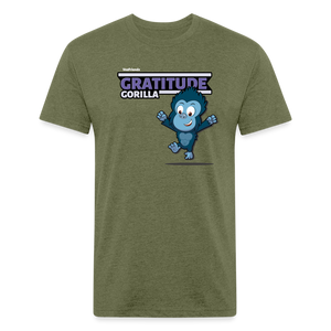 Gratitude Gorilla Character Comfort Adult Tee - heather military green