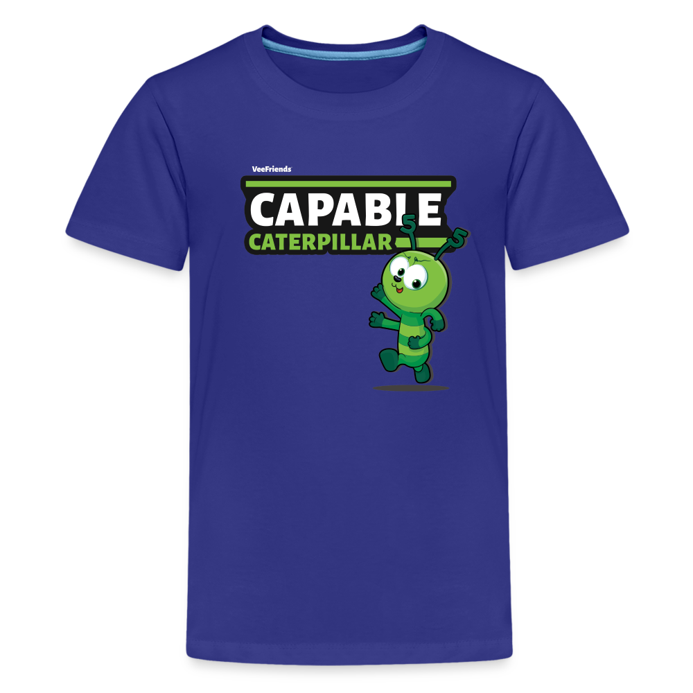 Capable Caterpillar Character Comfort Kids Tee - royal blue