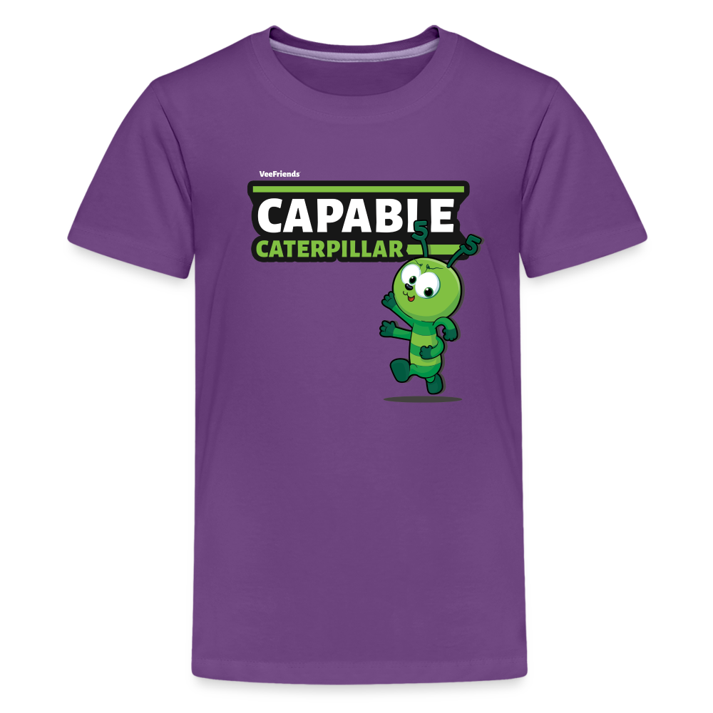Capable Caterpillar Character Comfort Kids Tee - purple