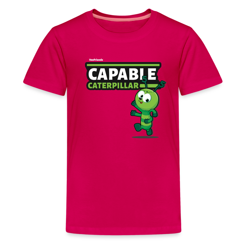 Capable Caterpillar Character Comfort Kids Tee - dark pink