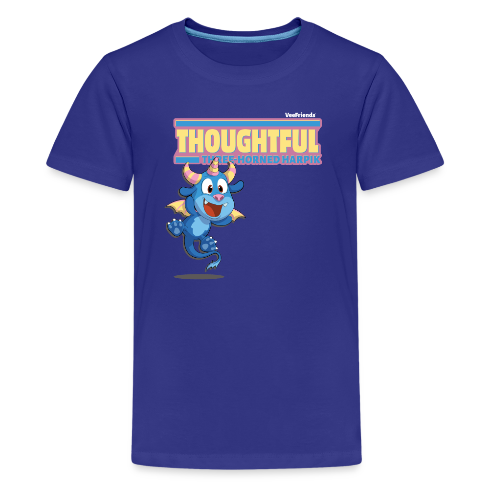 Thoughtful Three Horned Harpik Character Comfort Kids Tee - royal blue
