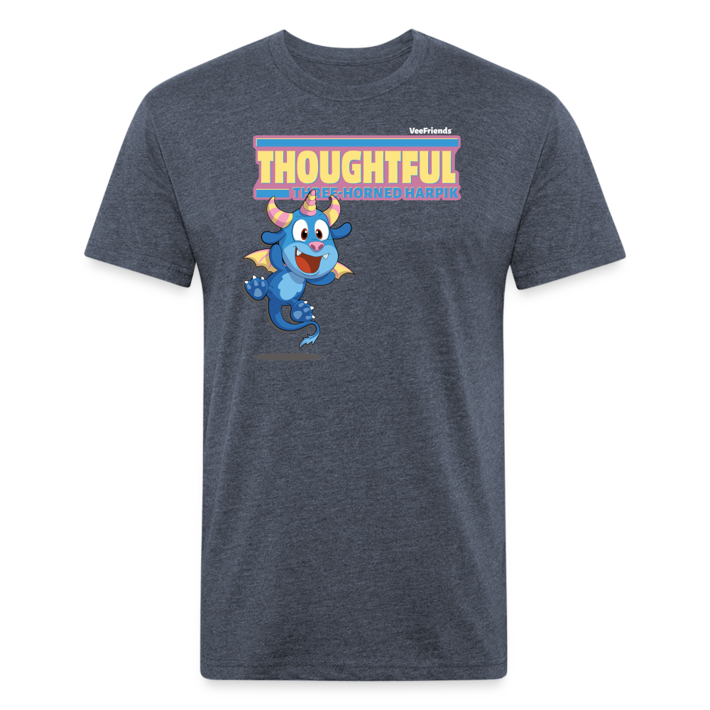 Thoughtful Three Horned Harpik Character Comfort Adult Tee - heather navy