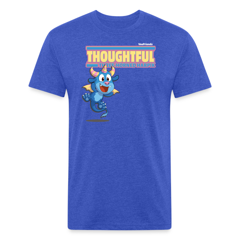 Thoughtful Three Horned Harpik Character Comfort Adult Tee - heather royal