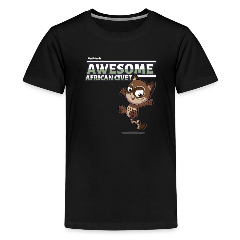 Awesome African Civet Character Comfort Kids Tee - black