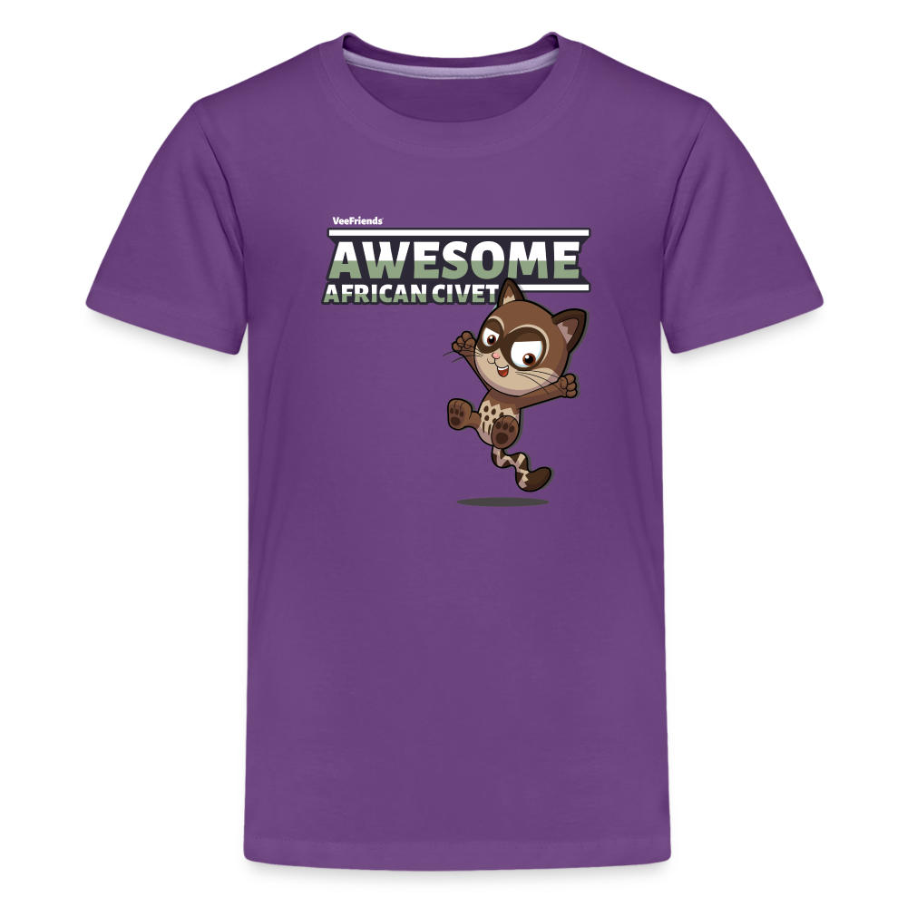 Awesome African Civet Character Comfort Kids Tee - purple
