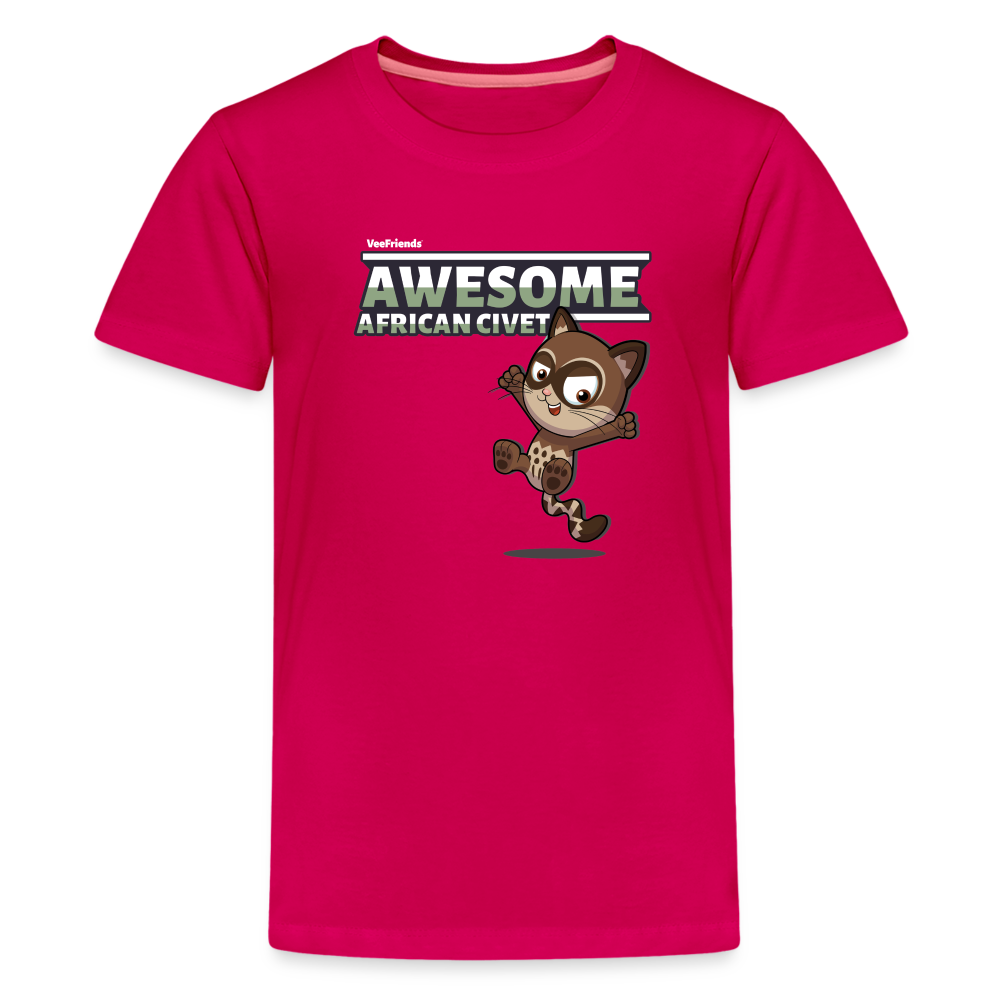 Awesome African Civet Character Comfort Kids Tee - dark pink