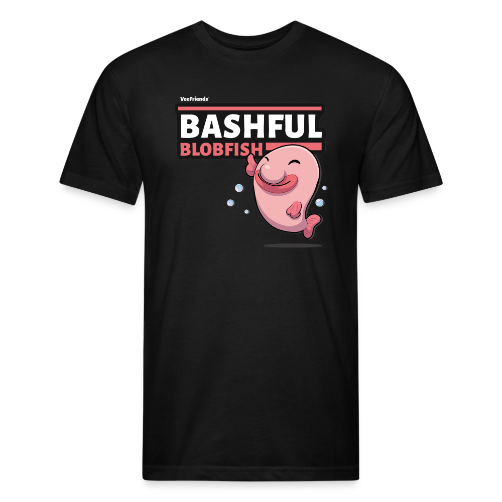 Bashful Blobfish Character Comfort Adult Tee - black