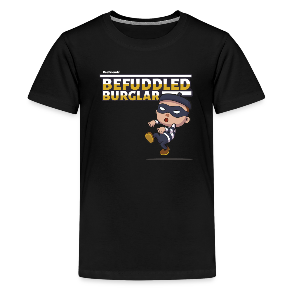 Befuddled Burglar Character Comfort Kids Tee - black