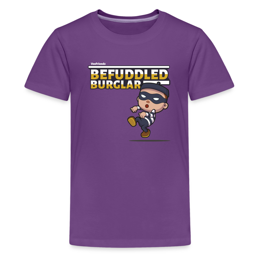 Befuddled Burglar Character Comfort Kids Tee - purple
