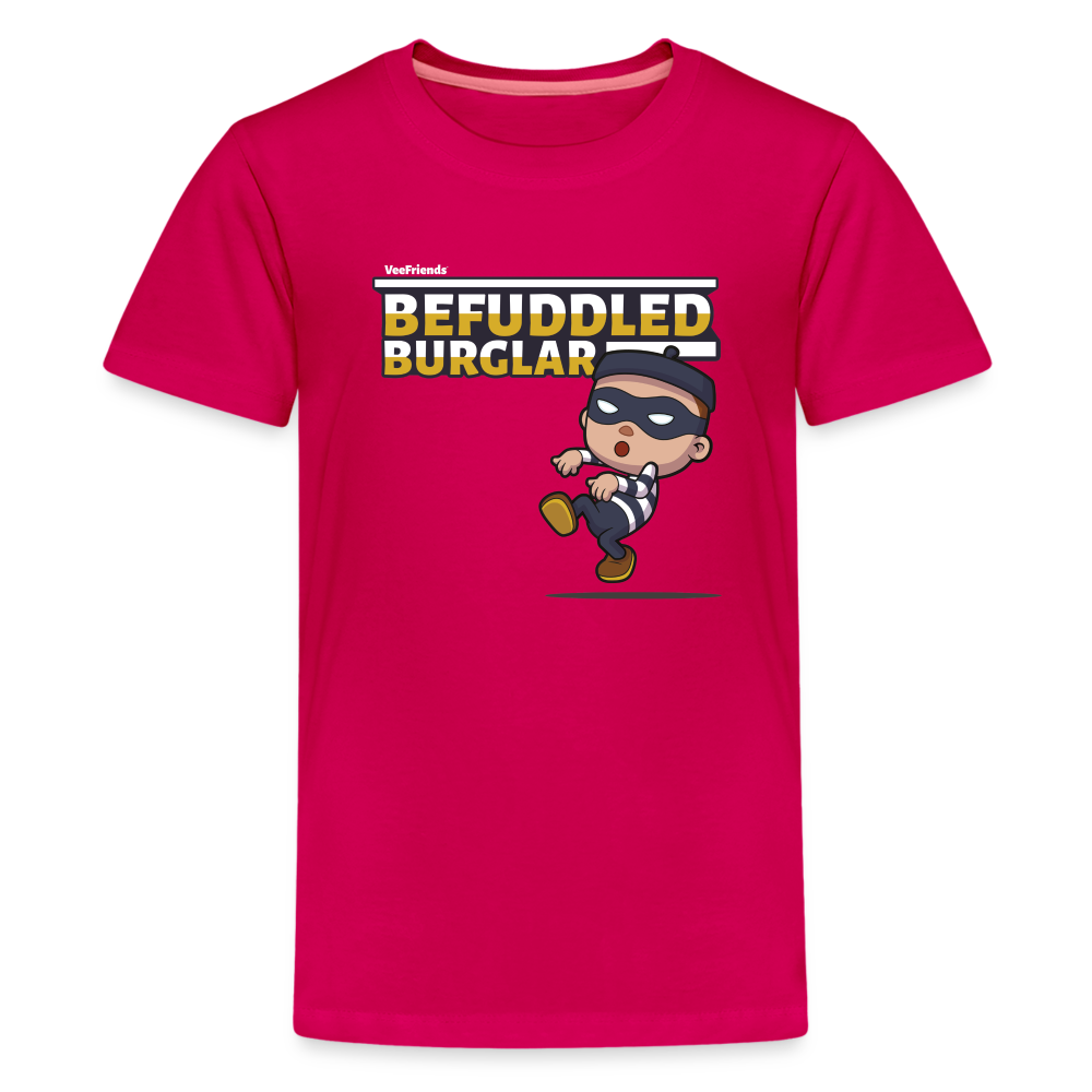 Befuddled Burglar Character Comfort Kids Tee - dark pink