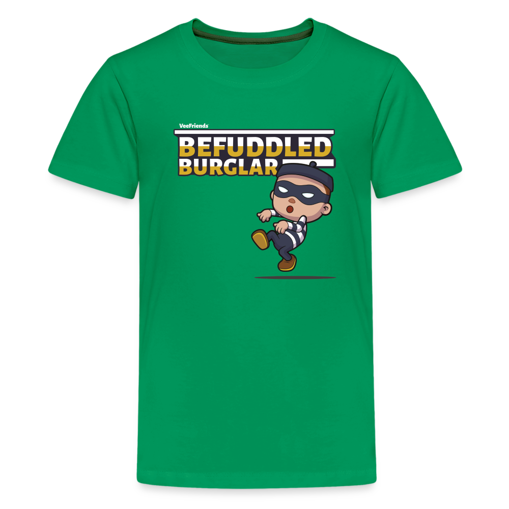 Befuddled Burglar Character Comfort Kids Tee - kelly green