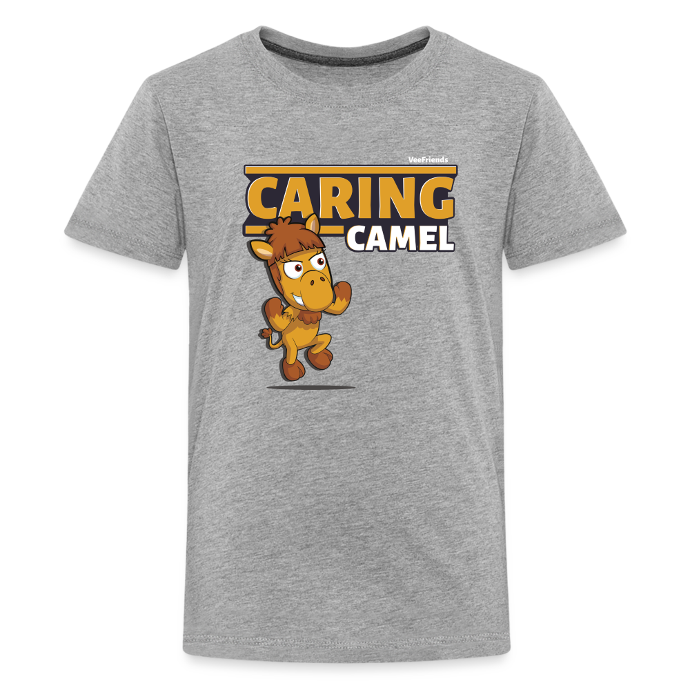 Caring Camel Character Comfort Kids Tee - heather gray