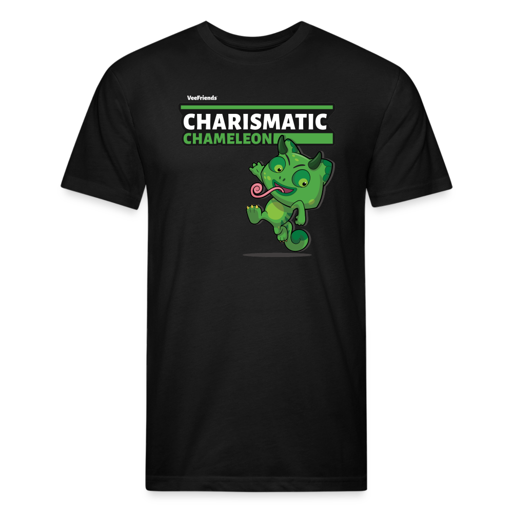 Charismatic Chameleon Character Comfort Adult Tee - black