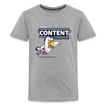 "Content" Condor Character Comfort Kids Tee - heather gray