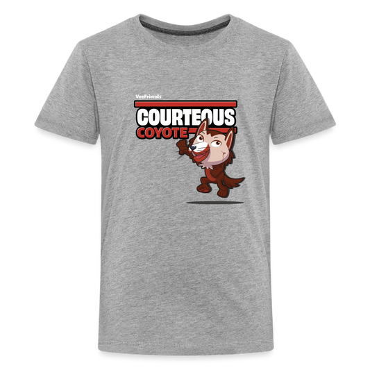 Courteous Coyote Character Comfort Kids Tee - heather gray