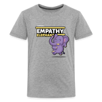 Empathy Elephant Character Comfort Kids Tee - heather gray