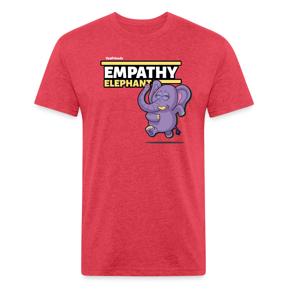 Empathy Elephant Character Comfort Adult Tee - heather red
