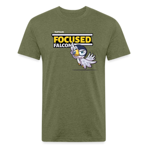 Focused Falcon Character Comfort Adult Tee - heather military green