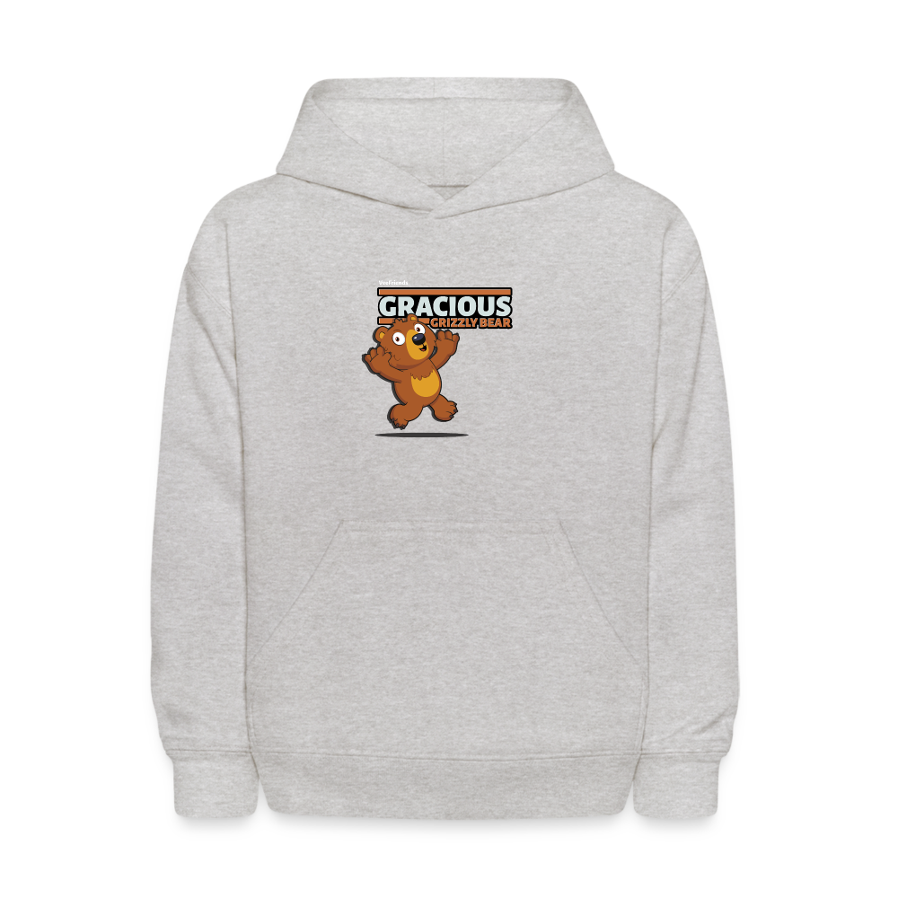 Gracious Grizzly Bear Character Comfort Kids Hoodie - heather gray