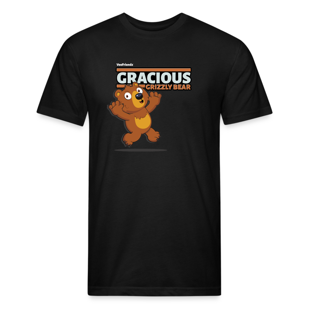 Gracious Grizzly Bear Character Comfort Adult Tee - black