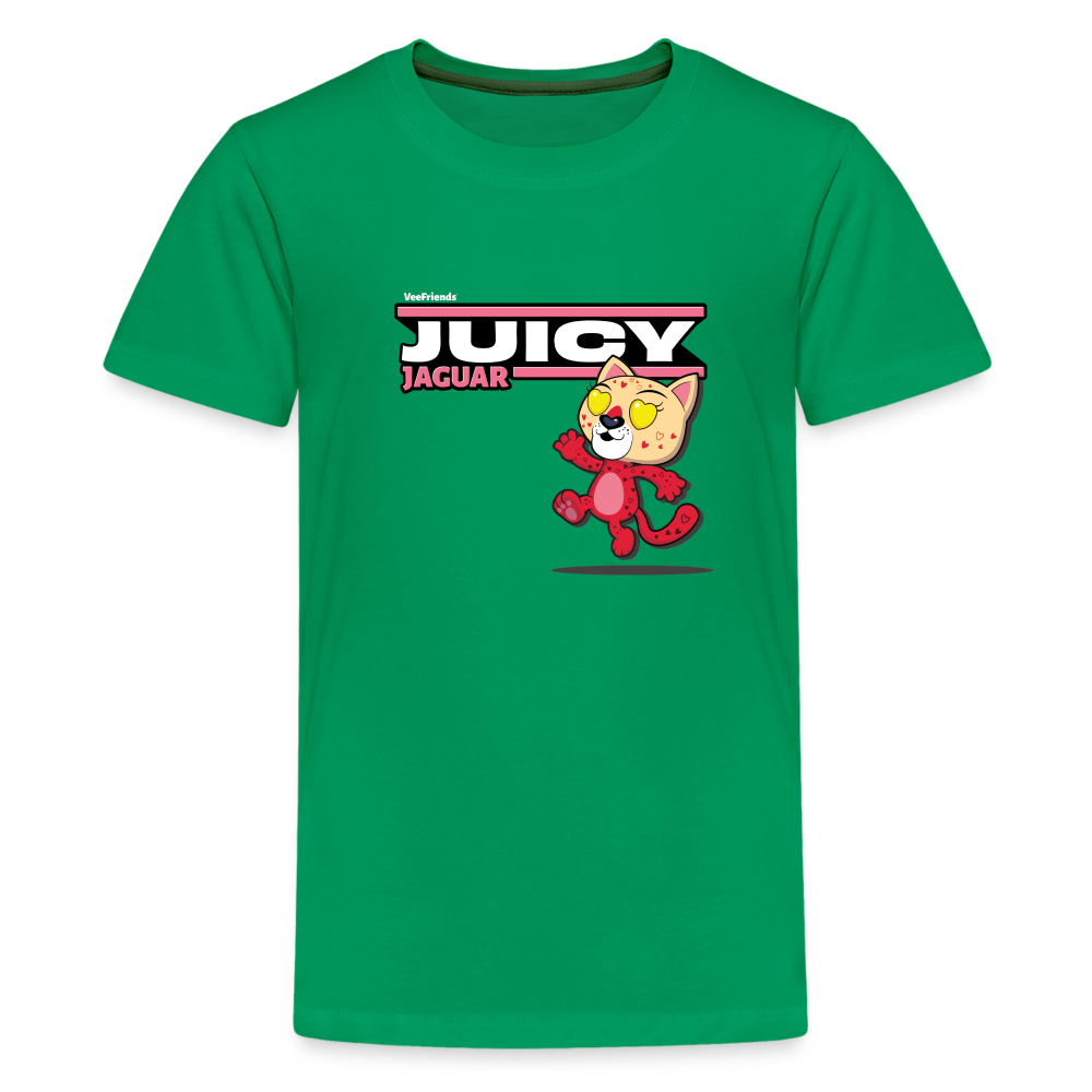 Juicy Jaguar Character Comfort Kids Tee - kelly green