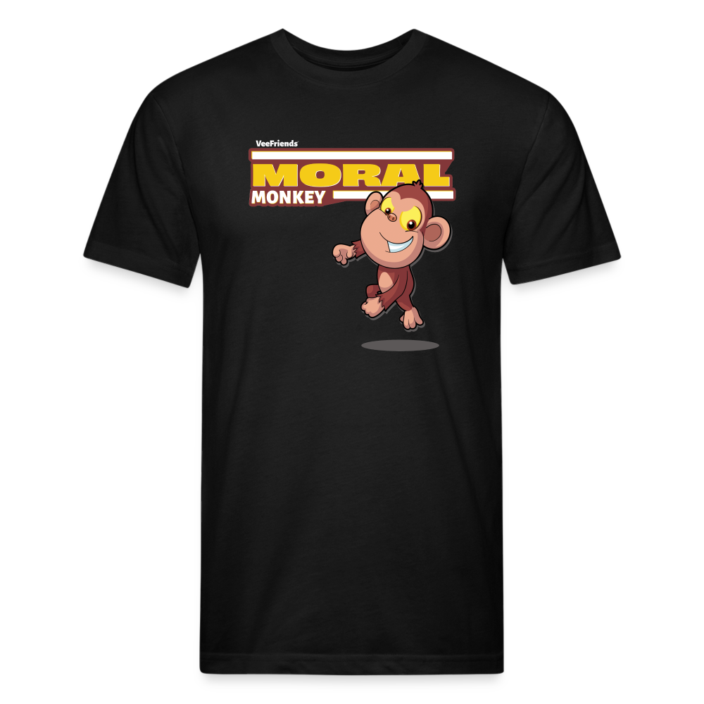 Moral Monkey Character Comfort Adult Tee - black