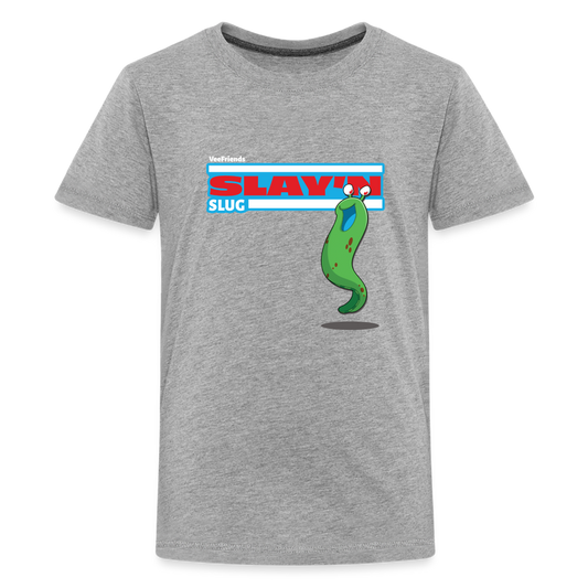 Slay'n Slug Character Comfort Kids Tee - heather gray