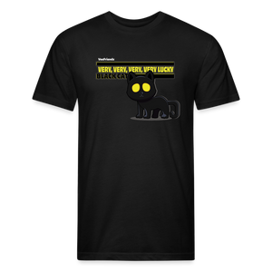 Very, Very, Very, Very Lucky Black Cat Character Comfort Adult Tee - black