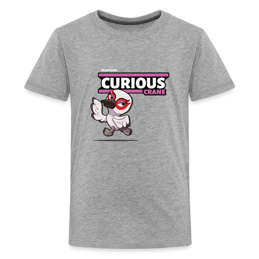 Curious Crane Character Comfort Kids Tee - heather gray