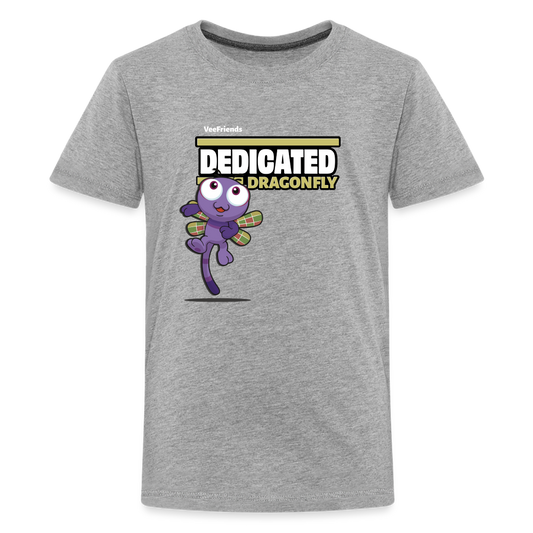 Dedicated Dragonfly Character Comfort Kids Tee - heather gray