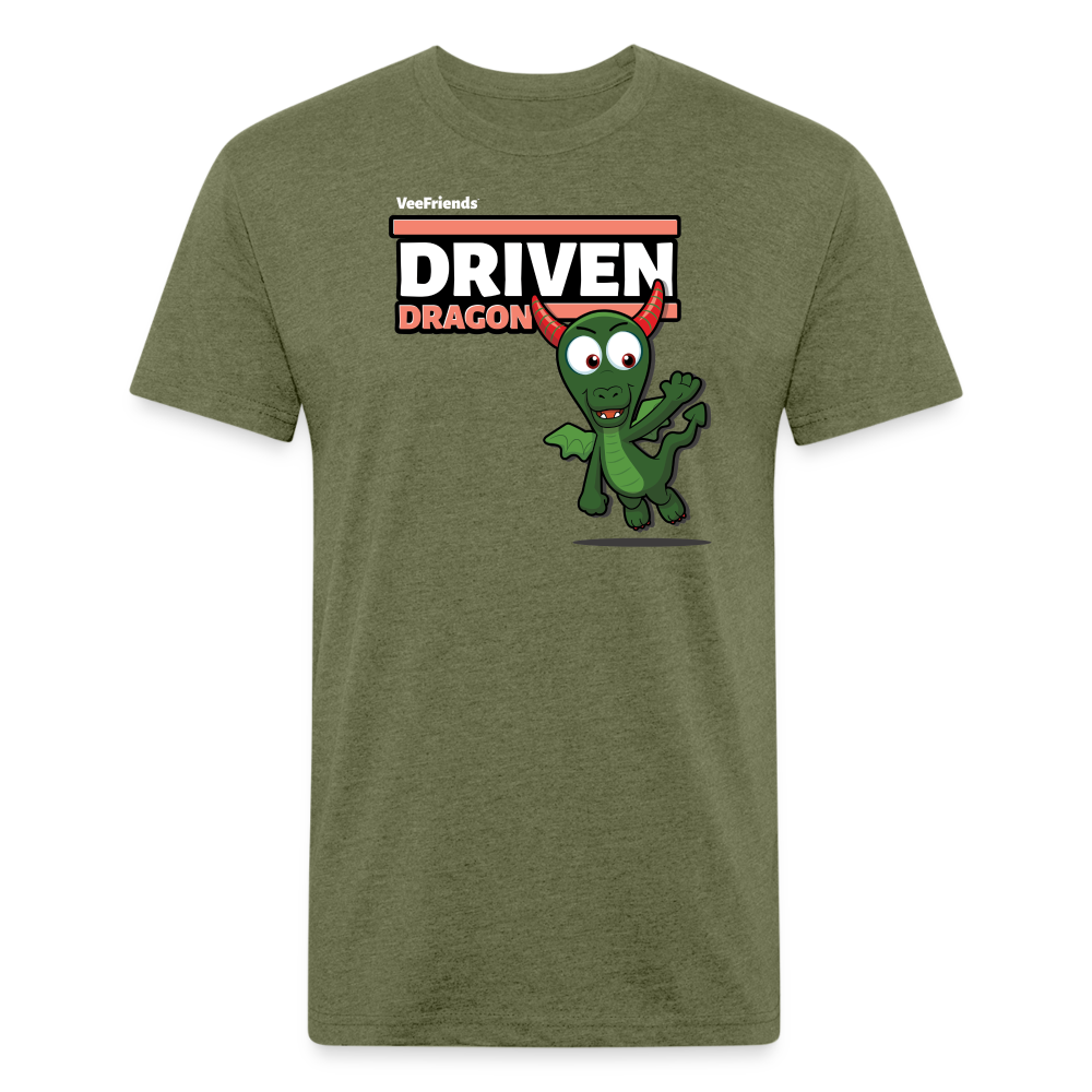 Driven Dragon Character Comfort Adult Tee - heather military green