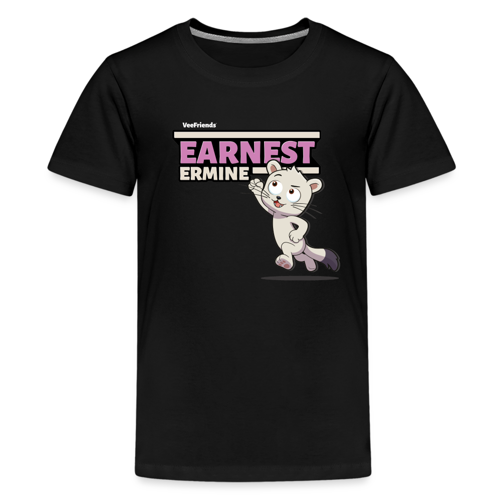 Earnest Ermine Character Comfort Kids Tee - black