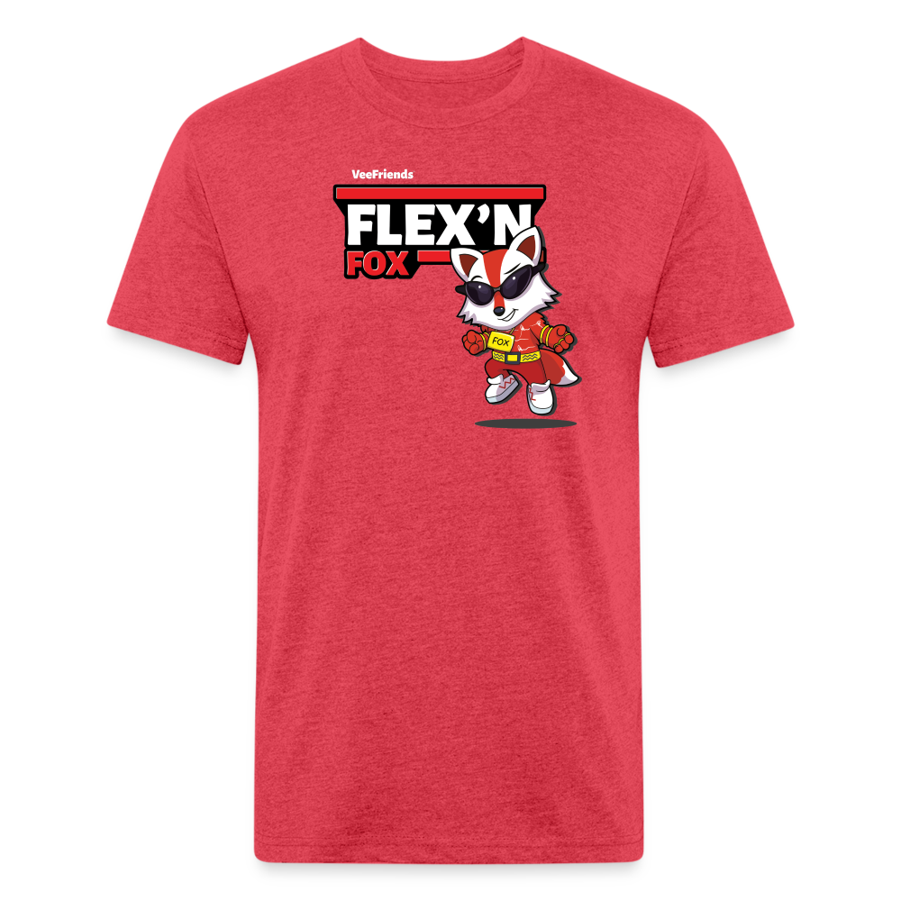Flex’n Fox Character Comfort Adult Tee - heather red