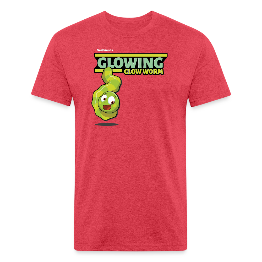 Glowing Glow Worm Character Comfort Adult Tee - heather red