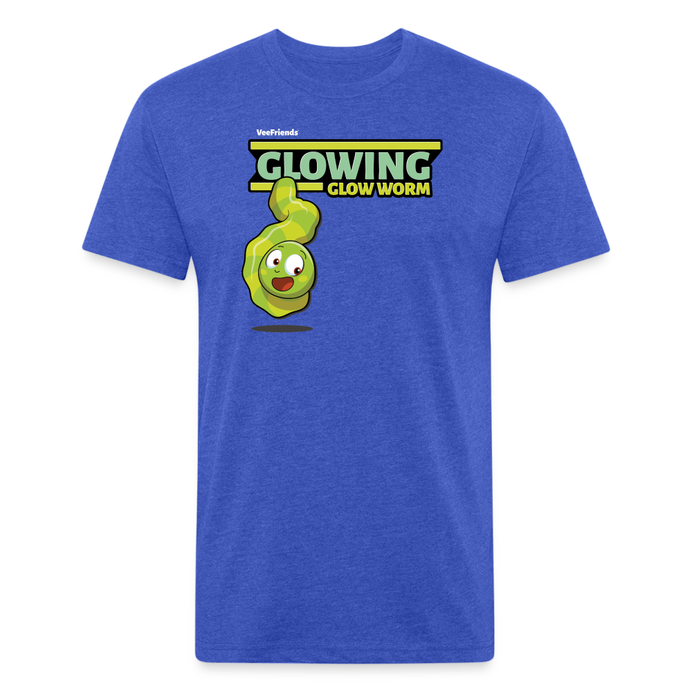 Glowing Glow Worm Character Comfort Adult Tee - heather royal