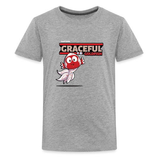 Graceful Goldfish Character Comfort Kids Tee - heather gray
